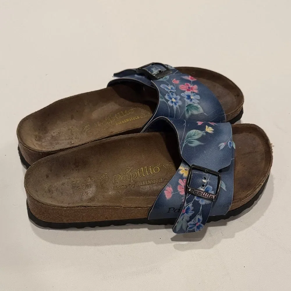 Birkenstock Blue Floral Sandals